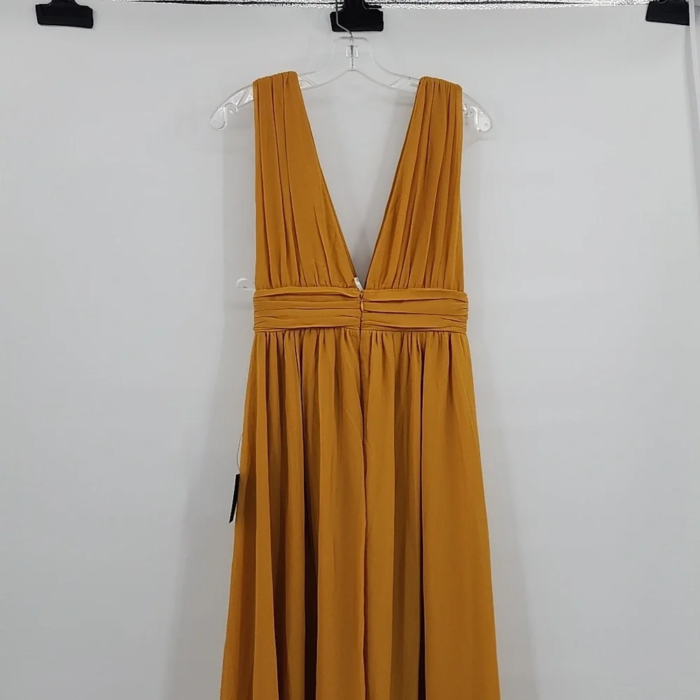 Lulu's Heavenly Hues Marigold Yellow Maxi Dress Size S